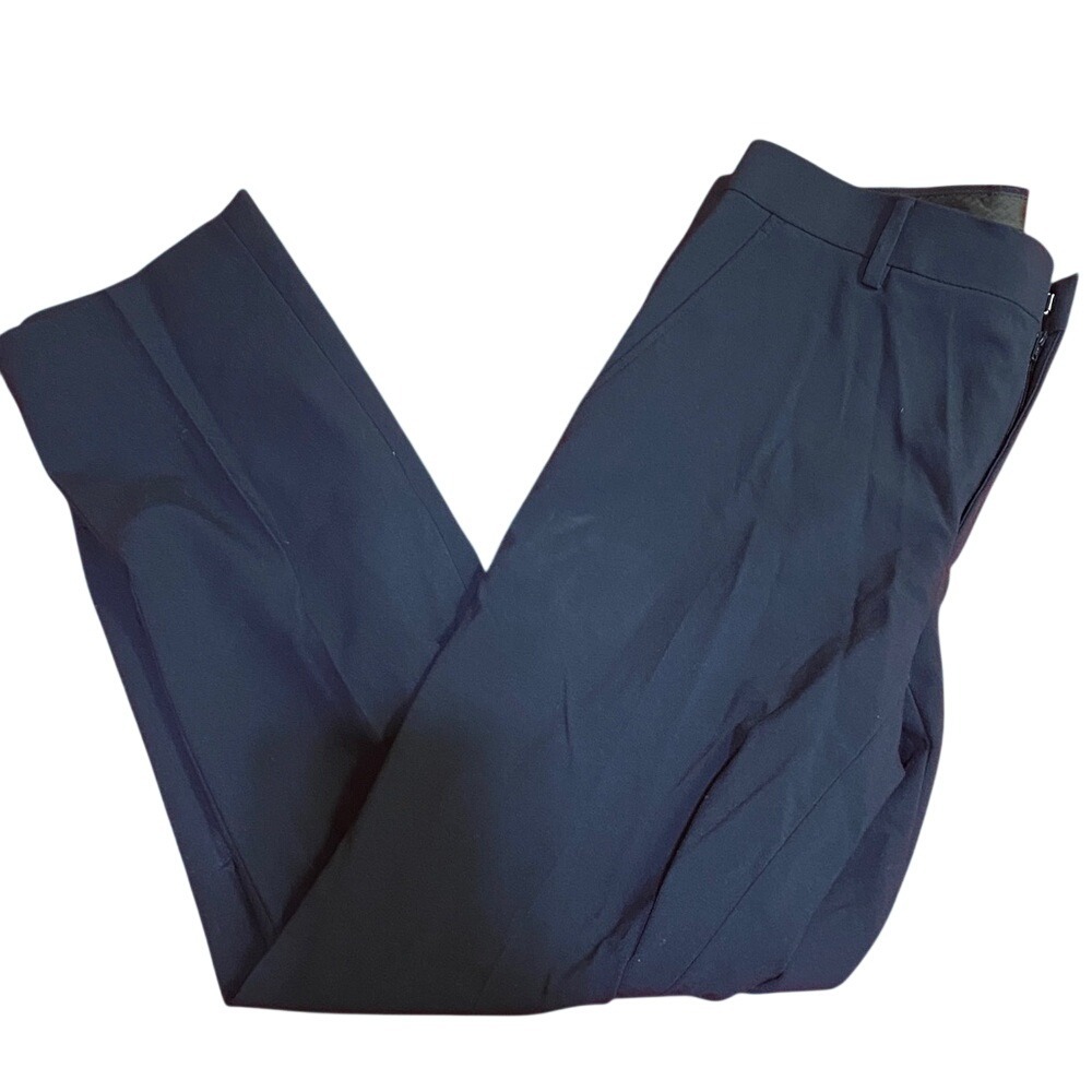 Calvin Klein Mens Navy Blue Flat Front Dress Pants 32W x‎ 30L Stretch Trousers